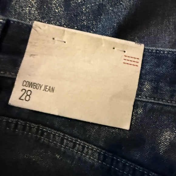Urban Outfitters BDG High-Waisted Cowboy Jean in Foil Blue Metallic Size 28 NWT - Picture 10 of 12
